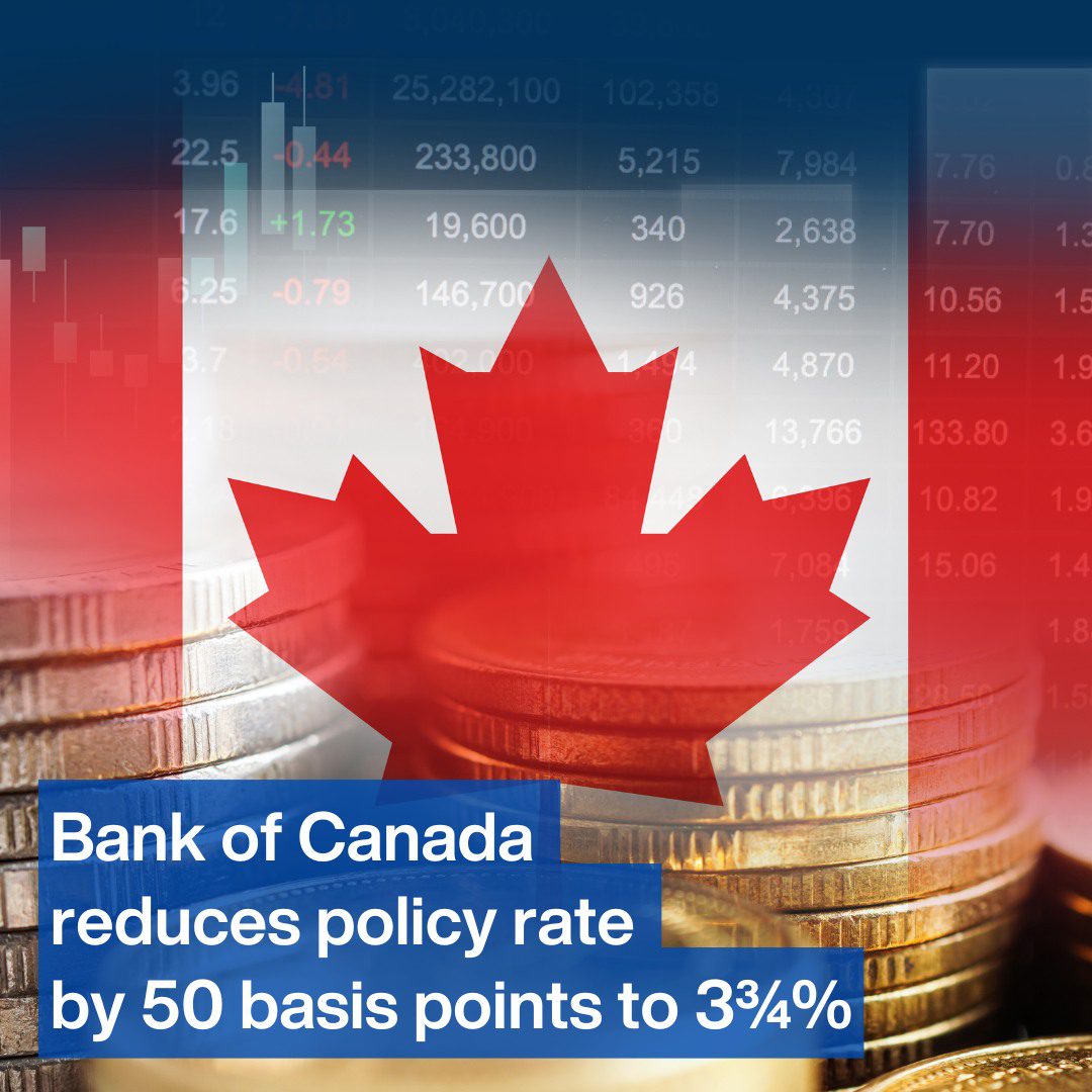 Bank Of Canada Reduces Policy Rate by 50 Basis Points – October 2025 Social Media Post